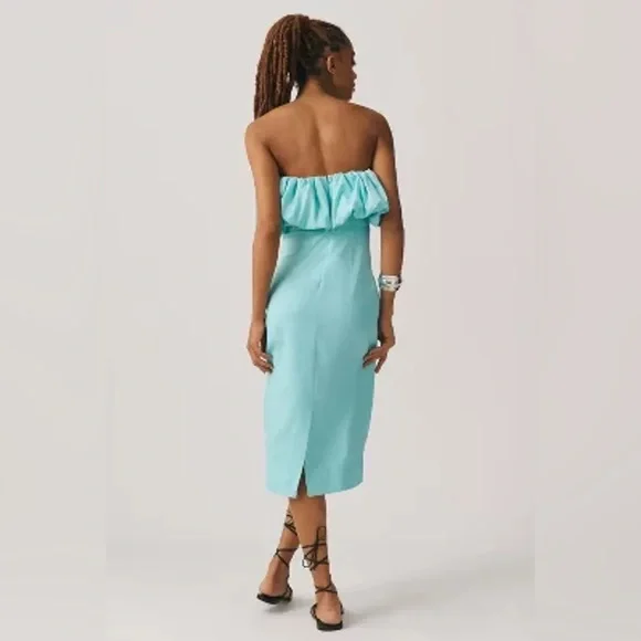 NWT Anthropologie Let Me Be Slim Bubble Dress in Aqua - Picture 5 of 9